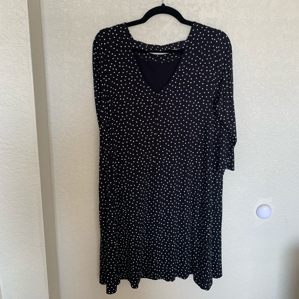 Loft Outlet Black and White Polka Dot Dress